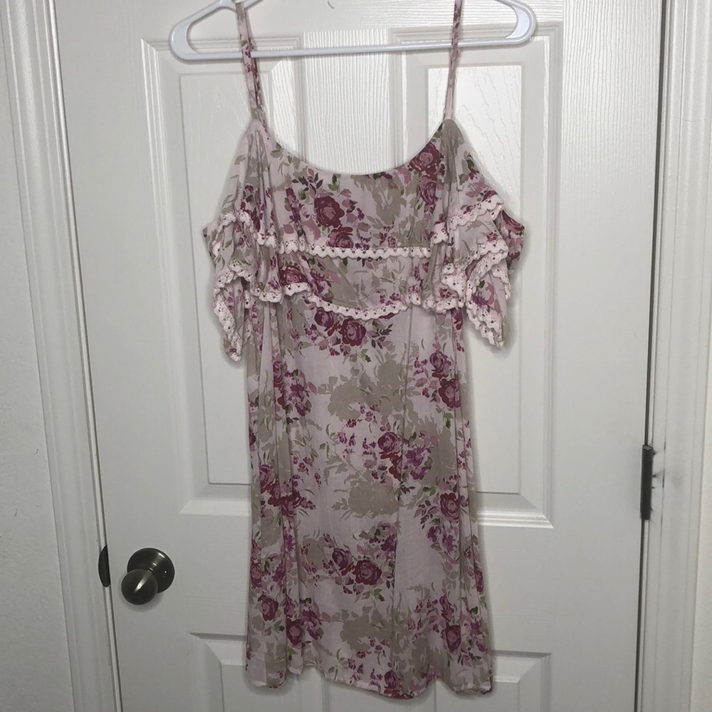 Angie Floral Tunic Blouse NWOT